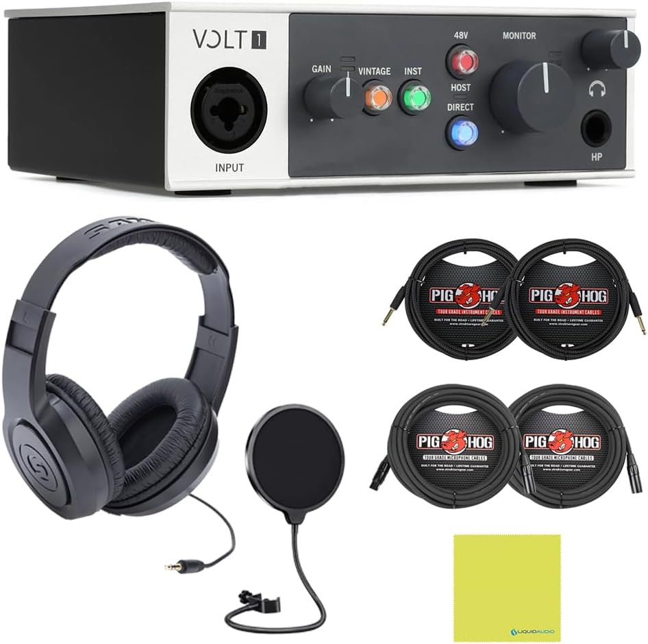 Universal Audio Volt 1 USB-C Bundle, Audio Interface