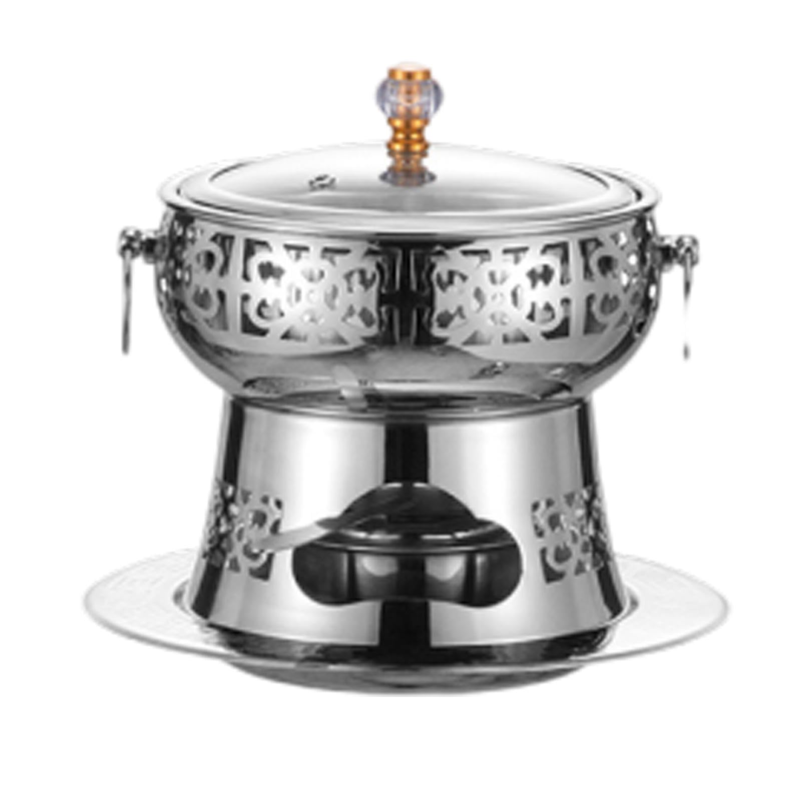 asdchZen Fondue Pots Alcohol Stove Copper Pot Small Hot Pot Commercial Edging Stove Single Copper Hot Pot Household Pure Copper Small Pot,A,A
