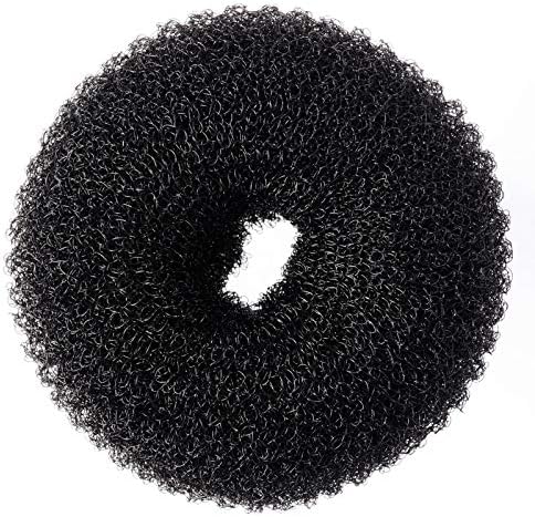 Hair Donut Bun Maker, Ring Style Bun, Chignon Hair Increase Doughnut Shaper for Thick and Long Hair (XX-Large, 5.5 Inch/Black)