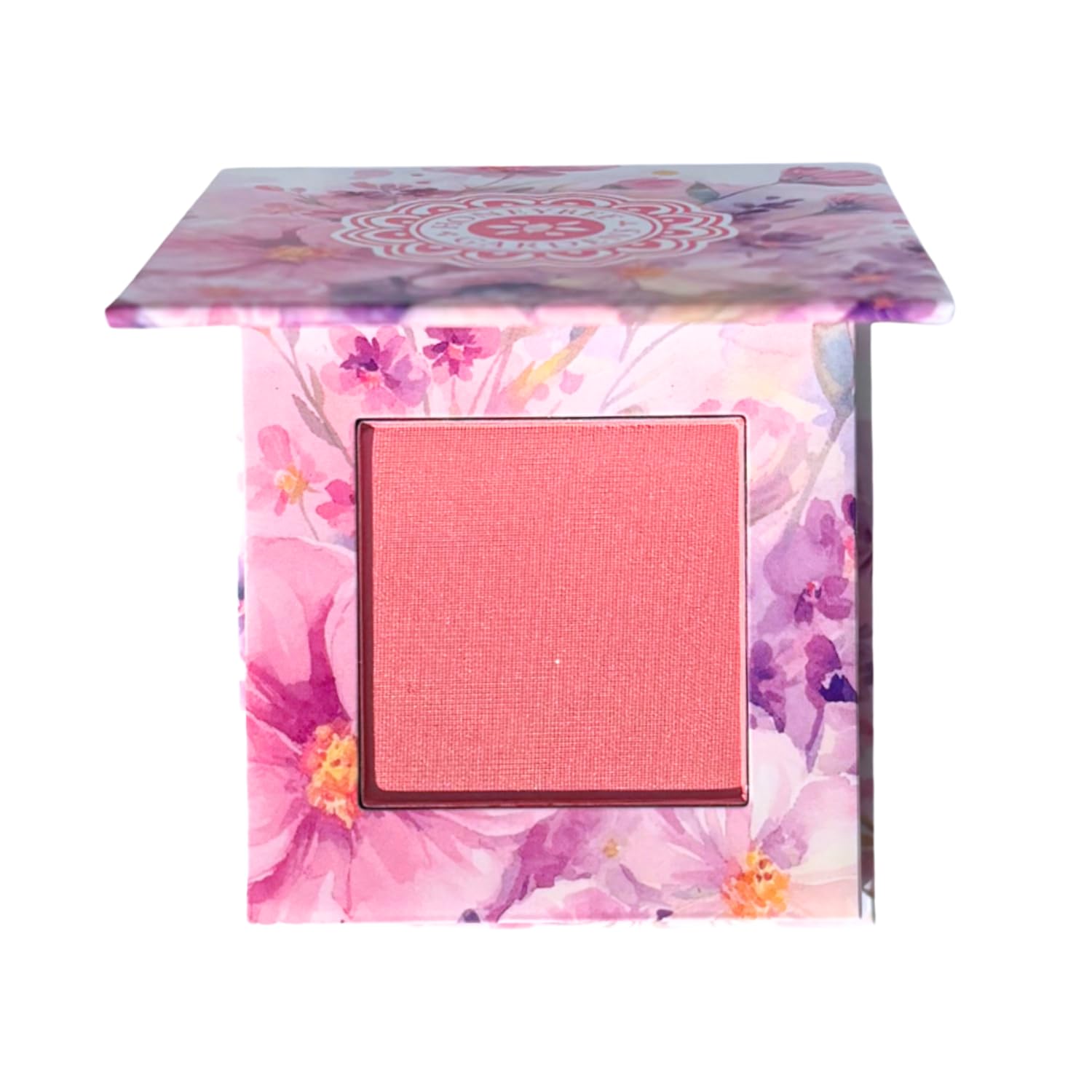 Honeybee Gardens Wildflower Blooming Blush Tulip | Vegan Powder Blush for Cheeks in Neutral Soft Baby Pink, Pressed Powder Compact, Buildable Face Makeup, Smooth Finish, Paperboard Case, 4g / 0.14 oz