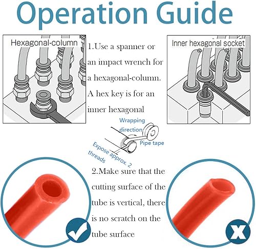 Miniatura 6 de Jienk 5 piezas neumáticas macho recto tubo de 12 "OD x 12" NPT rosca empujar para conectar accesorios de aire, conector rápido para compresor de