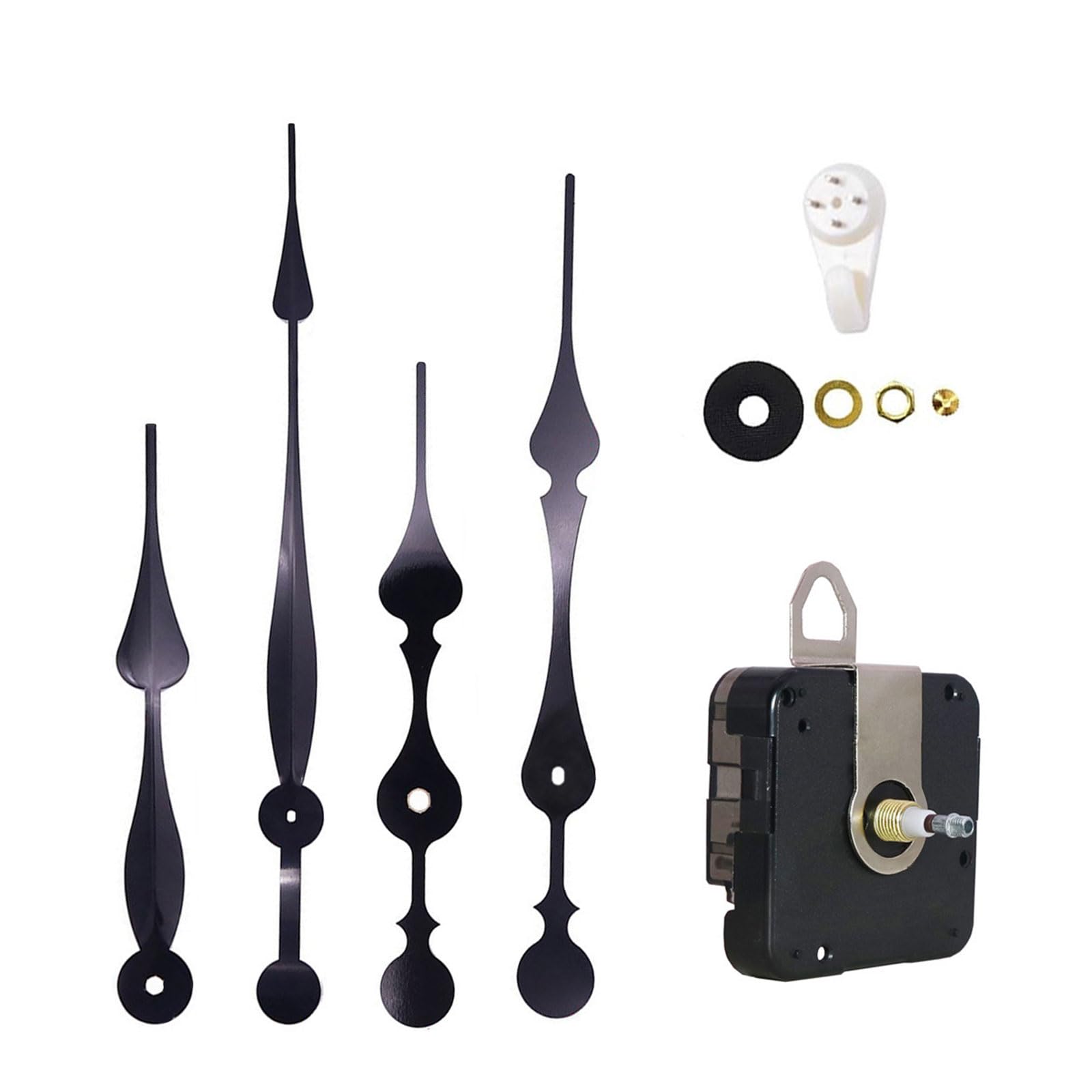 HZBB Wall Clock Movement Clock Repair Replacement Parts Long Shaft Movement Mechanism Kits Battery Operated Tools Hands Battery Operated
