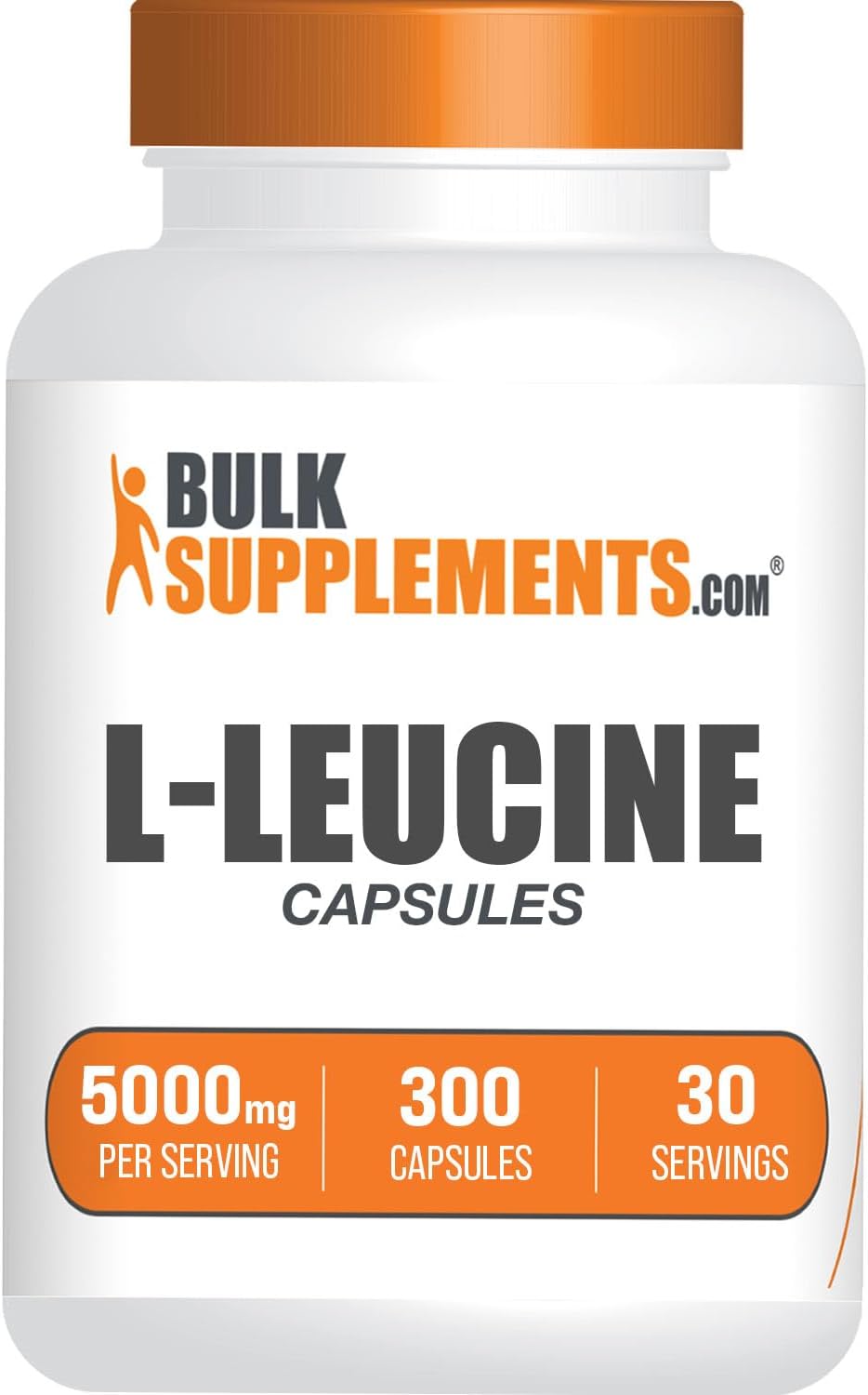 com L-Leucine Capsules - Leucine Supplements, Leucine Amino Acid, BCAA Supplements, Leucine 5000mg - Gluten Free, 10 Capsules per Serving - 30-Day Supply, 300 Capsules