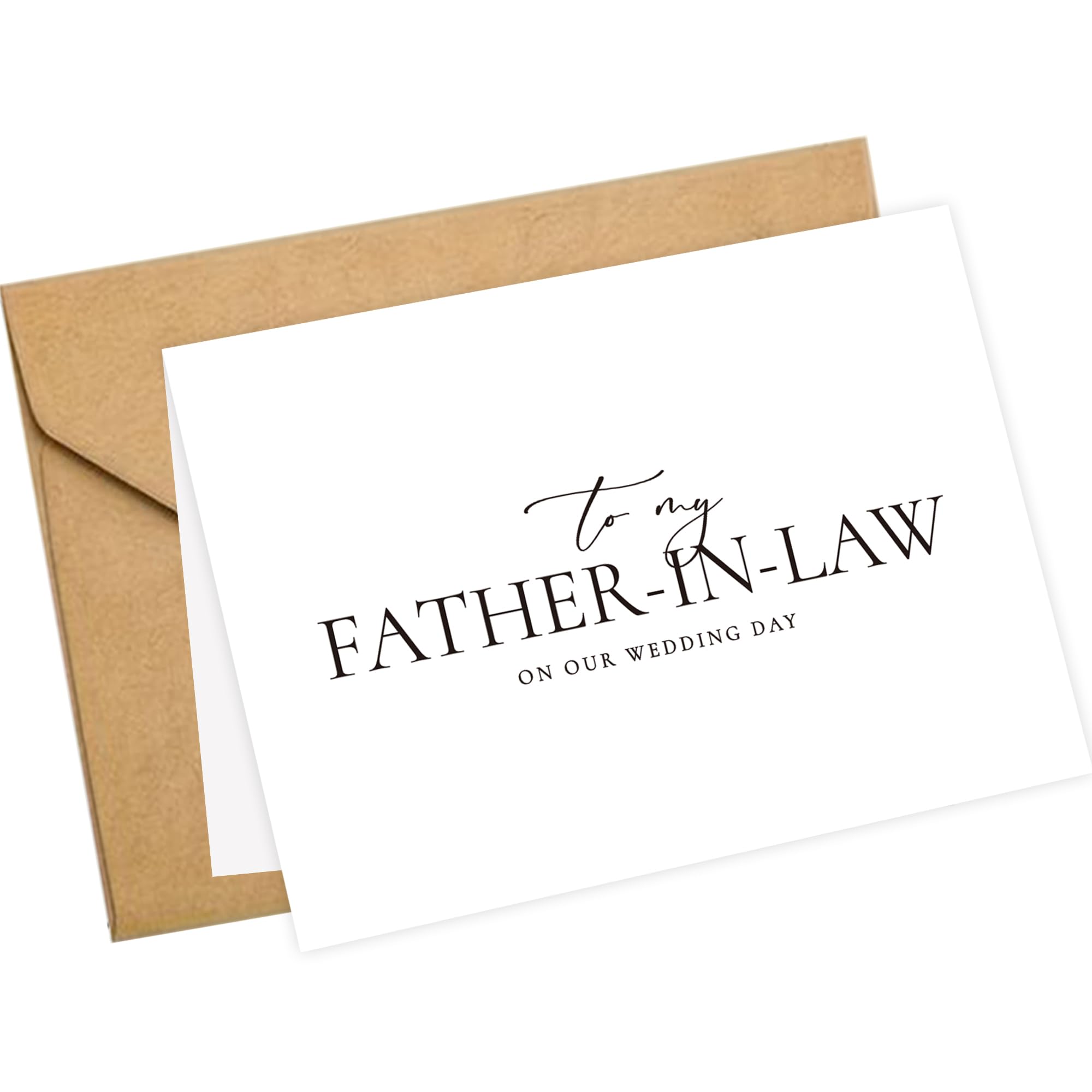 LADY&HOME To My Father-in-law on My Wedding Day Card,Wedding Day Card to Father-in-law of Bride or Groom,Thank Father Wedding Day Card (A1:
