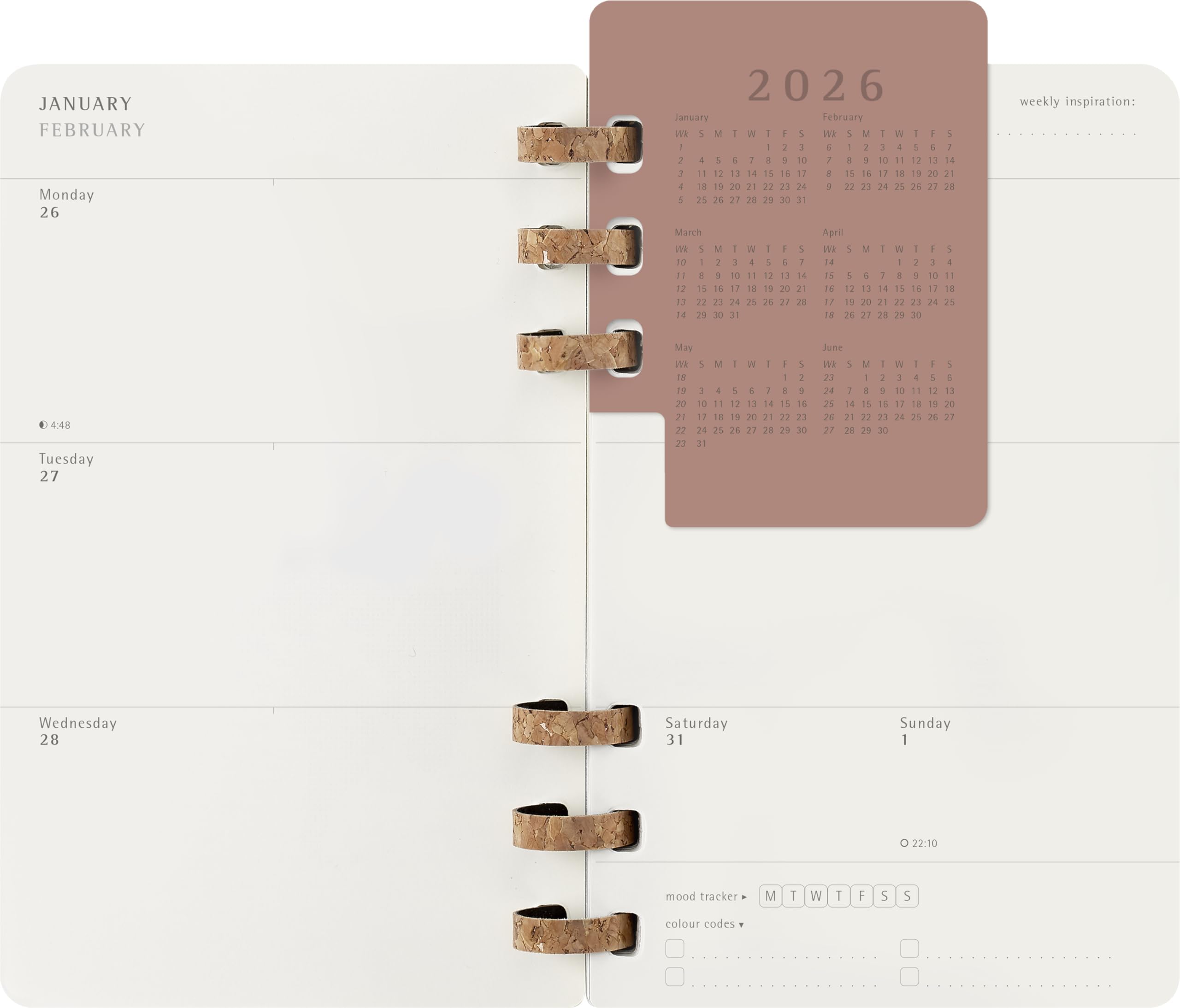 Moleskine Life Planner 2026, Wochen- und Monatsplaner Spiral 12 Monate, Weicher Einband und Gummibandverschluss, Farbe Schwarz, Größe Large 13x21 cm