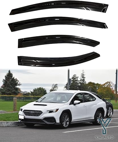 YW AUTO - Deflectores para visera de ventana, protector de lluvia compatible con Subaru WRX 2022