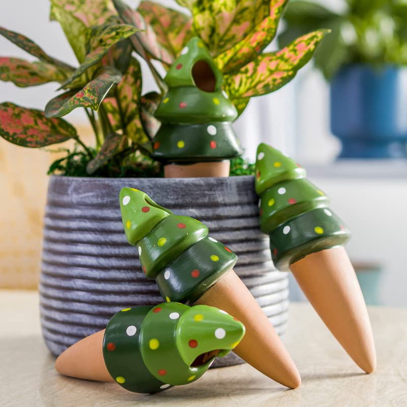 Grewery Self Watering Terracotta Dripper Spikes for Plants | Slow Water Release Mechanism | Enhance Garden Aesthetics | Ecofriendly Gift Idea | Tension Free Vacations (Christmas Tree) (B0D384Y6LG) Amazon Price History, Amazon Price Tracker