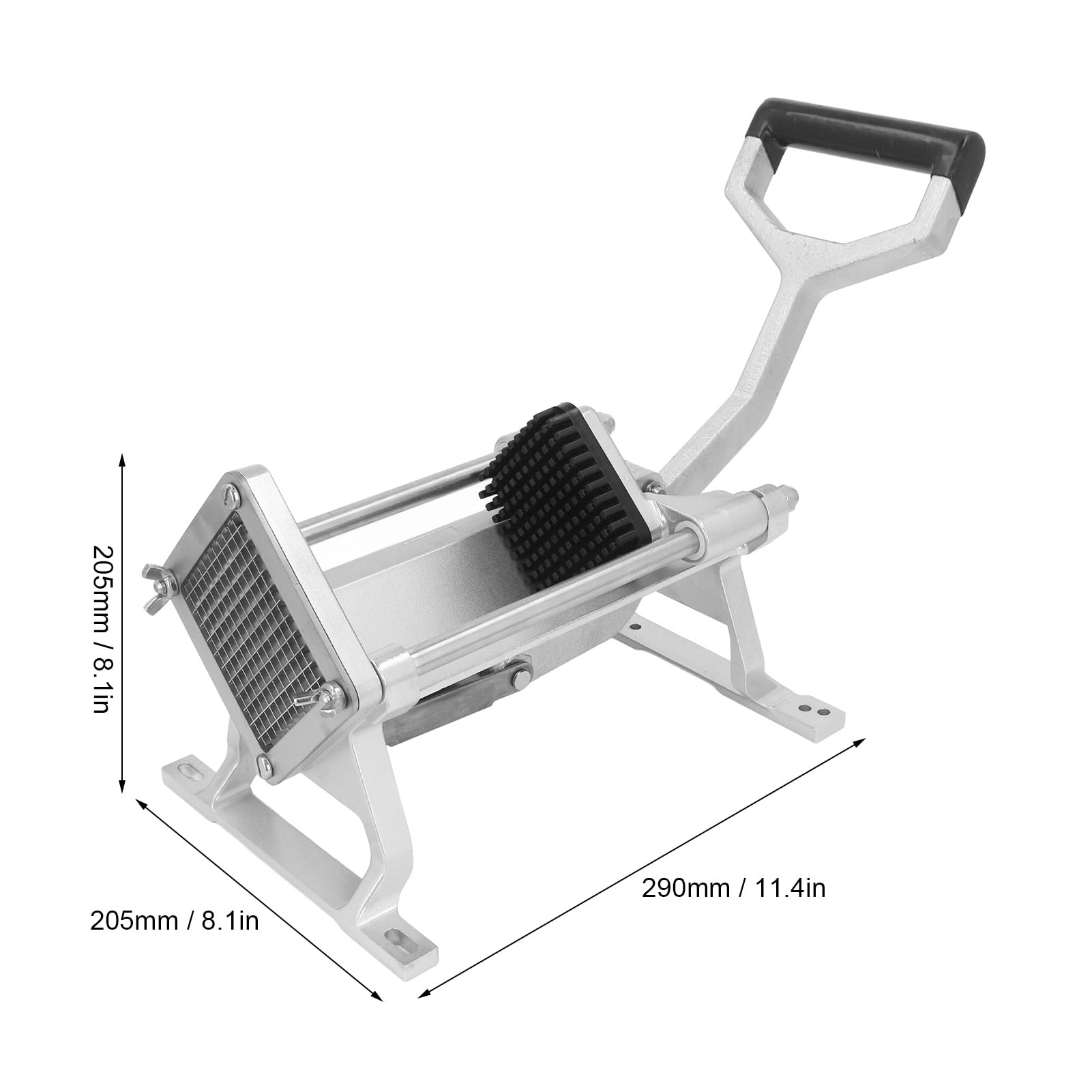 Yctze Edelstahl French Fry Cutter - Gewerblicher Kartoffelschneider für Karotten, Gurken und Auberginen mit Anti -Rutsch Basis und Einfacher Betrieb