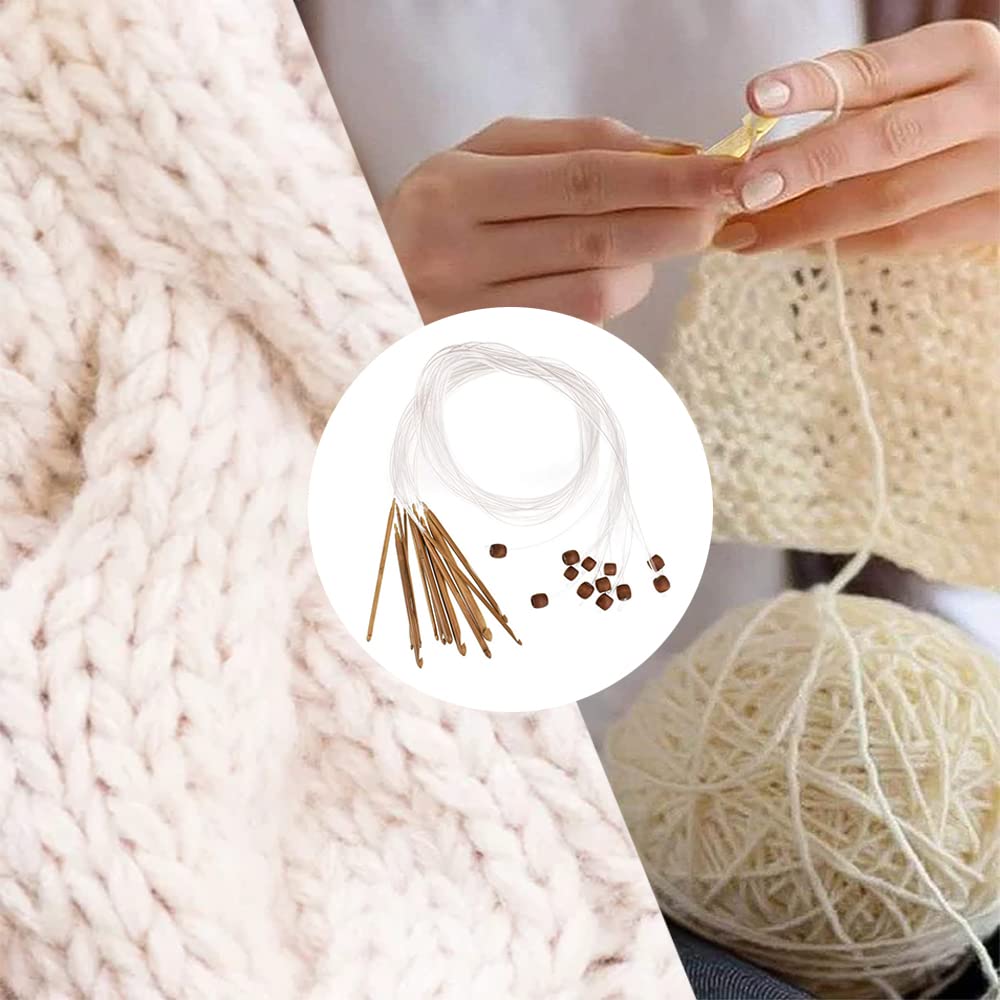 Lot De 12 Crochets Tunisiens Flexibles Pour Tissage, Aiguilles à