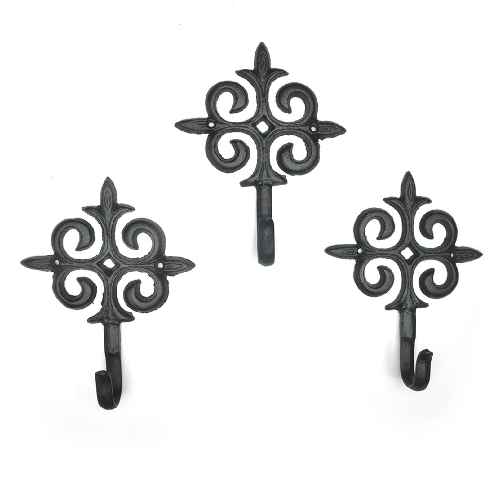 Ylfkwlhrw Noir Cast Iron Coat Hooks Vintage Retro Creative Garden Coat Hook Outdoor Hallway For Coats Keys Bags