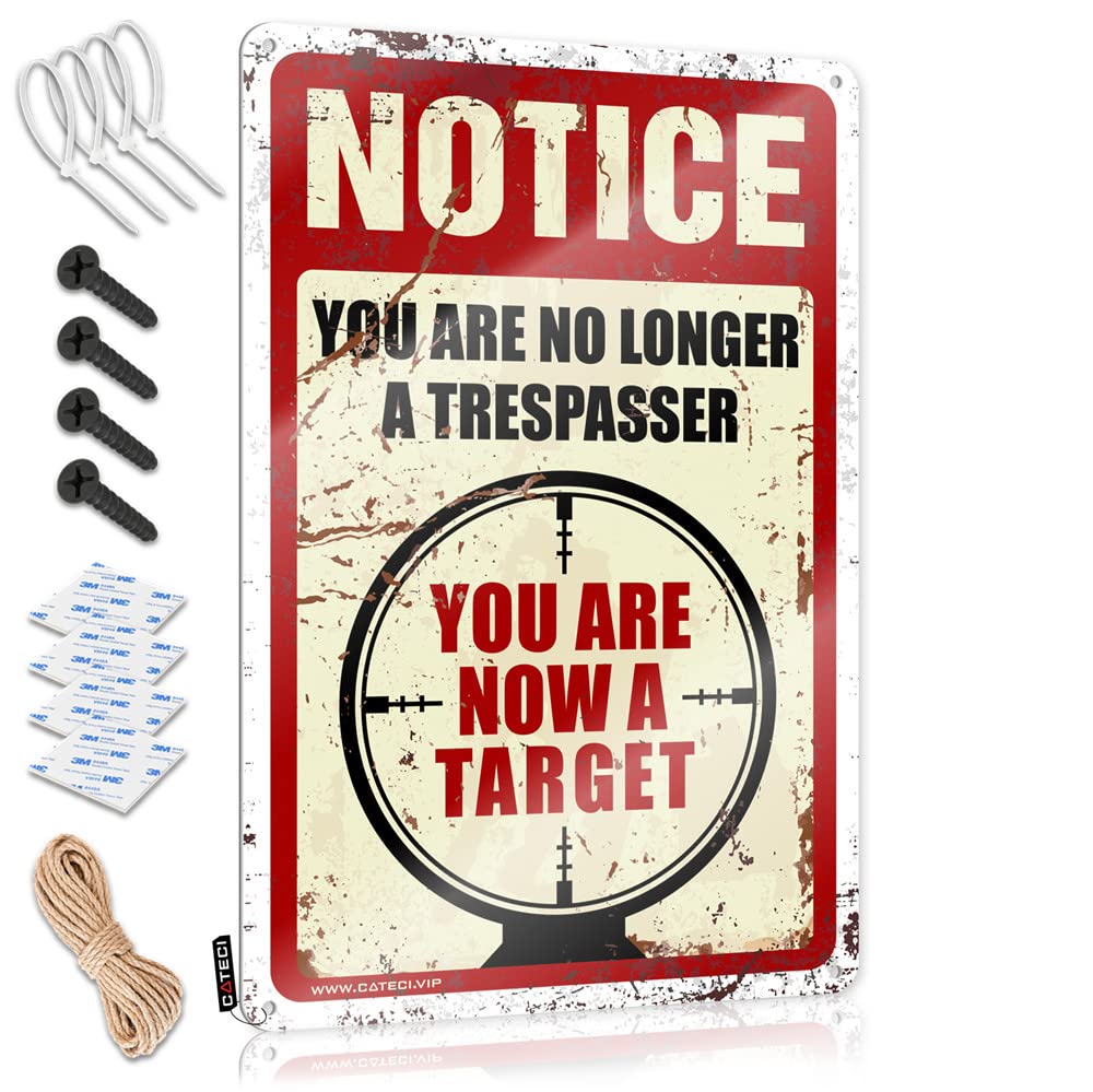 STWNVOITV Garage Signs For Men Funny Notice You Are No Longer A Trespasser Tin Sign Man Cave Bar Vintage Bar Decor(30X40CM)