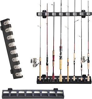 Organizer Wall Mount 6/8 vertical/Horizontal for Fishing Rod Holders and Pole Racks Accessory to