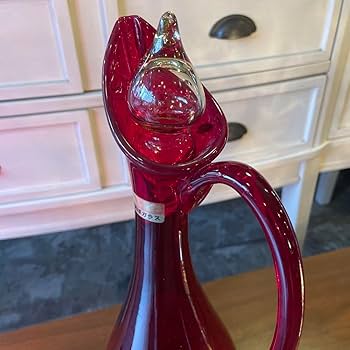 赤色のガラス花瓶、置物、香水入れもの 花瓶・香水瓶 - soracoya