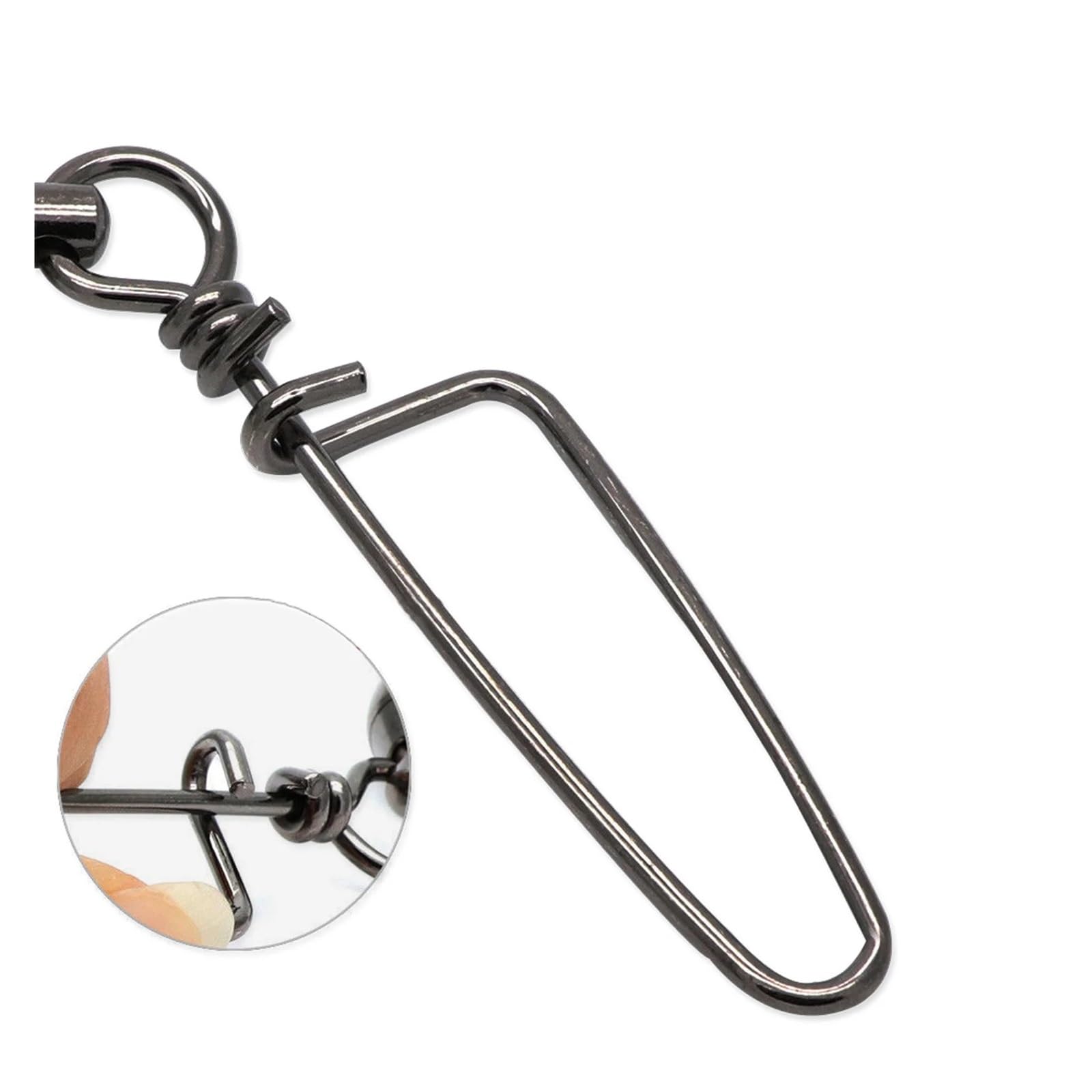 Émerillons à Pression de pêche, Accessoires de pêche, émerillons à roulement à Billes, équipement de pêche à Connexion Rapide, leurres de pêche en Acier Inoxydable(Size8 85mm 243Lbs,100Pcs)