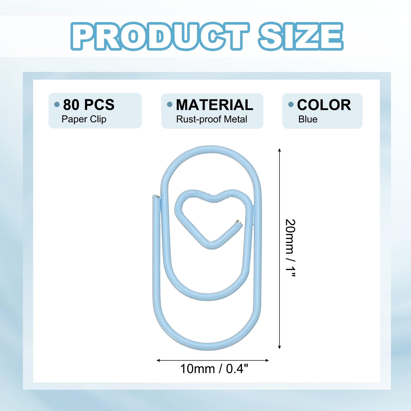 PATIKIL 1x0.4 Inch Mini Paper Clip - Image 2