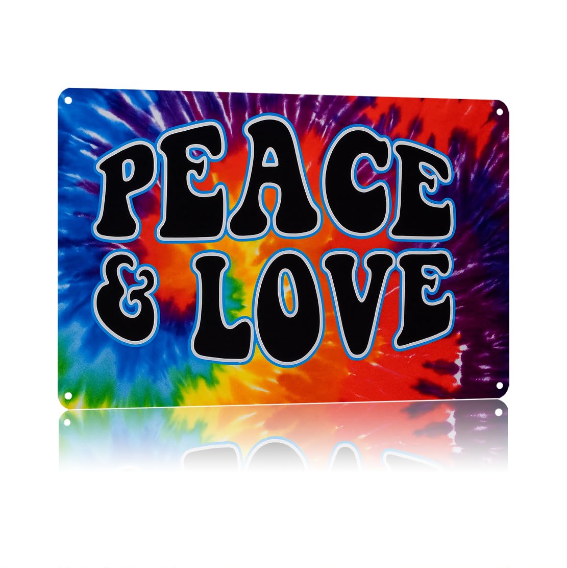 KWQDOZF Funny Metal Signs Posters PEACE and LOVE Sign Wall Art for Yard Outdoor Lawn Garden Home Decor 8X12inch