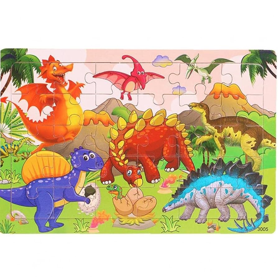 恐竜ジグソーパズル11点木製ハンドメイド Amazon.co.jp: 木製ジグソーパズル 木製恐竜パズル漫画飛行機