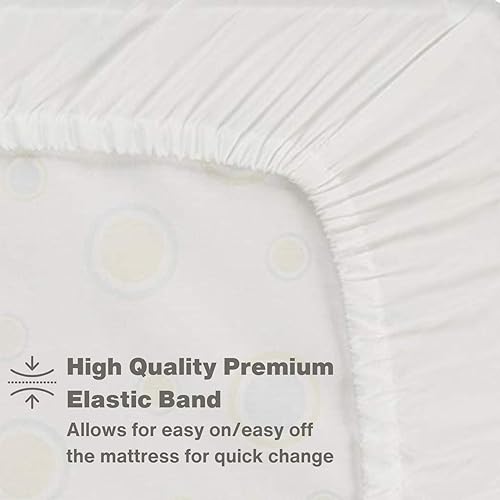 Vista 43 de EVERYDAY KIDS - Sábana bajera para cuna, 100% micro fibra suave, transpirable e hipoalergénica, se adapta al colchón de cuna tamaño estándar de 28