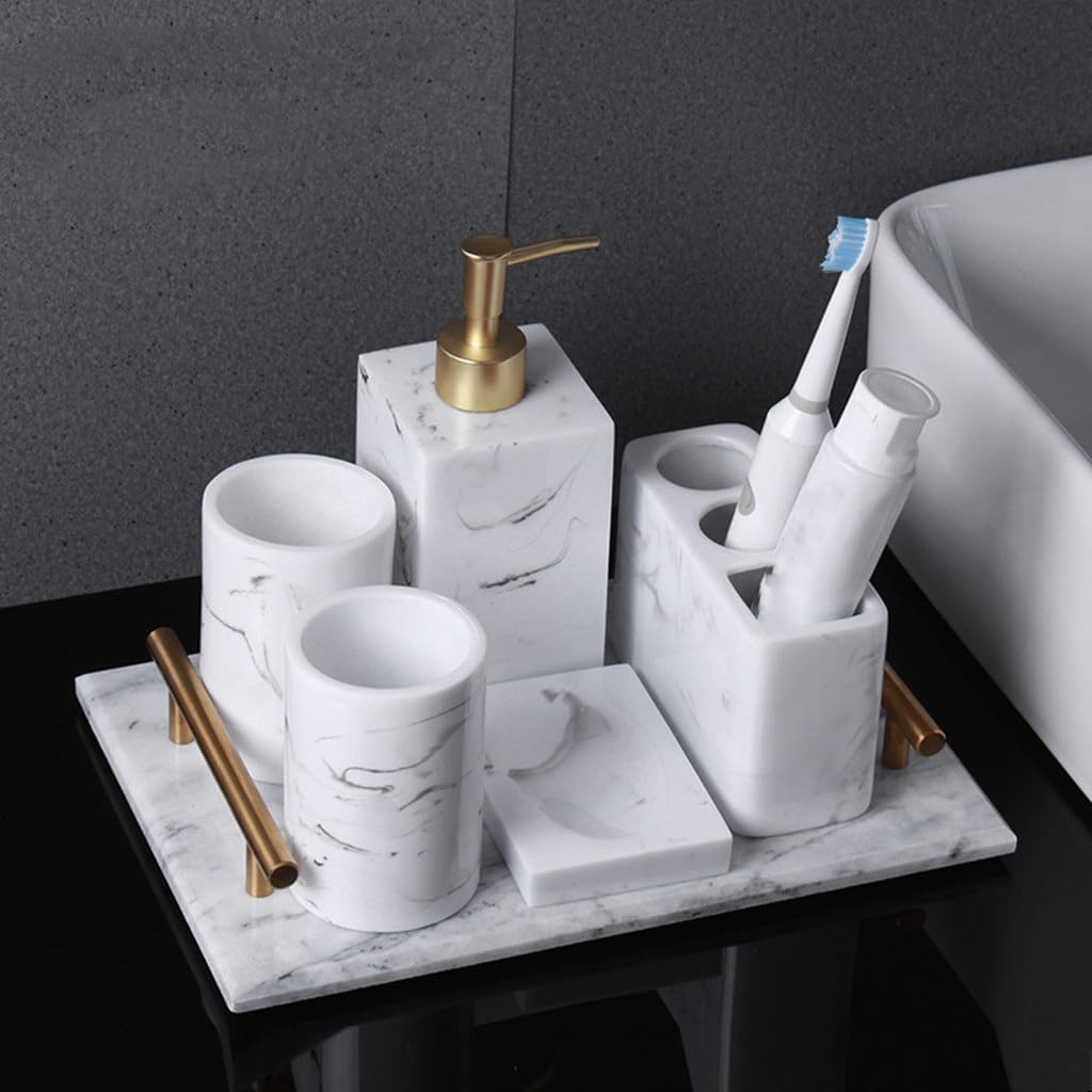 Home Nordic Bathroom Five-Piece Wash Set Supplies Brushing Cup Gargle Decoration