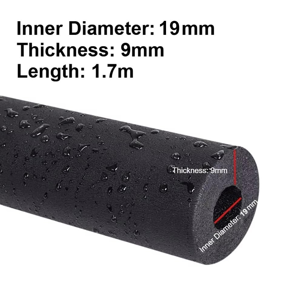Tube d'isolation en mousse PPR noire de 1,7 M, 1 pièce