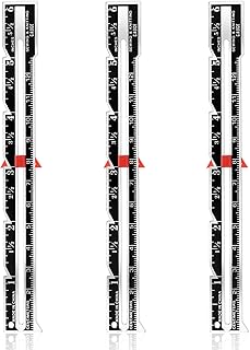 3 Pack Sewing Ruler Sliding Gauge Sewing Measuring Tool Black Metal Seam Guide Ruler