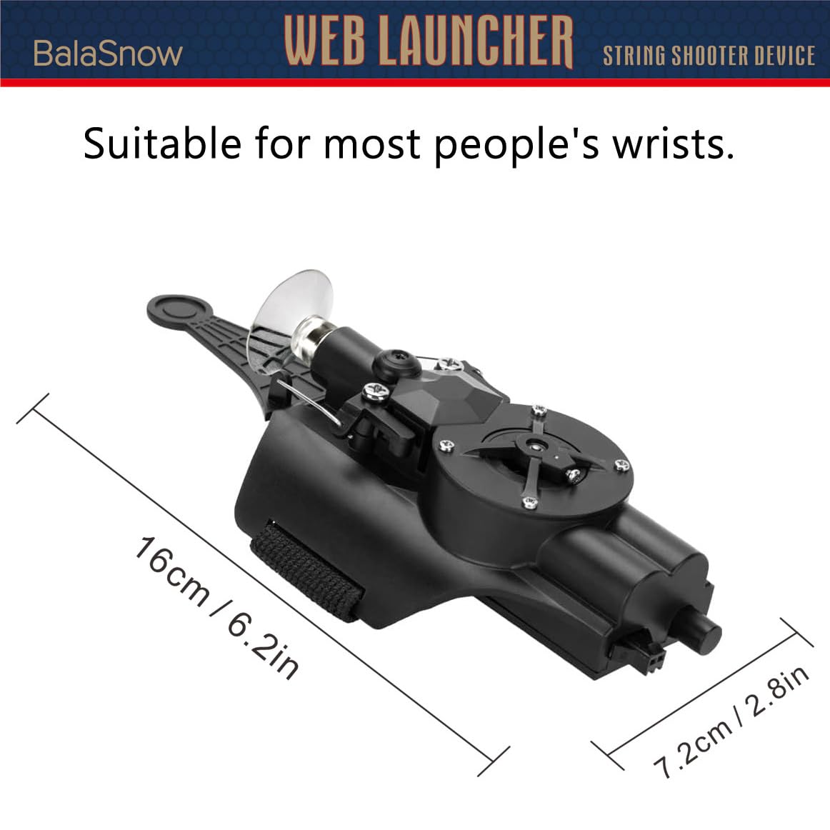 USMEI Superhero Spider Web Shooter Bracers, nieuwe 2022 Spider Silk Launcher Real Web Shooter, zwart technologisch speelgoed voor kinderen Superheldencosplay