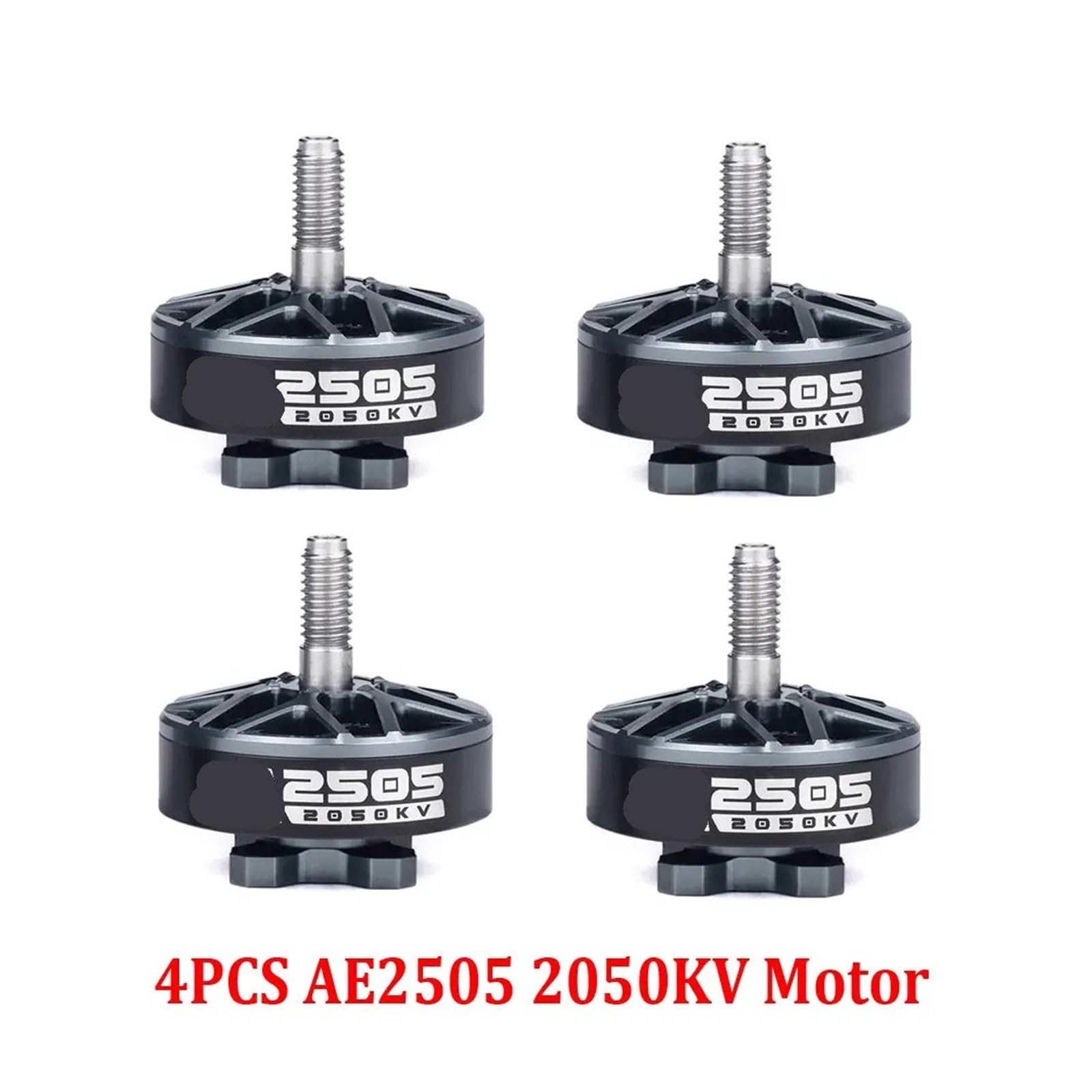 Silnik bezszczotkowy Zestaw 4 bezszczotkowych AE2505 1750 kV/2050 kV 6S, wał 5 mm, kompatybilny od 5 do 6 cali do dronów FPV Freestyle (4 szt. 2050KV)