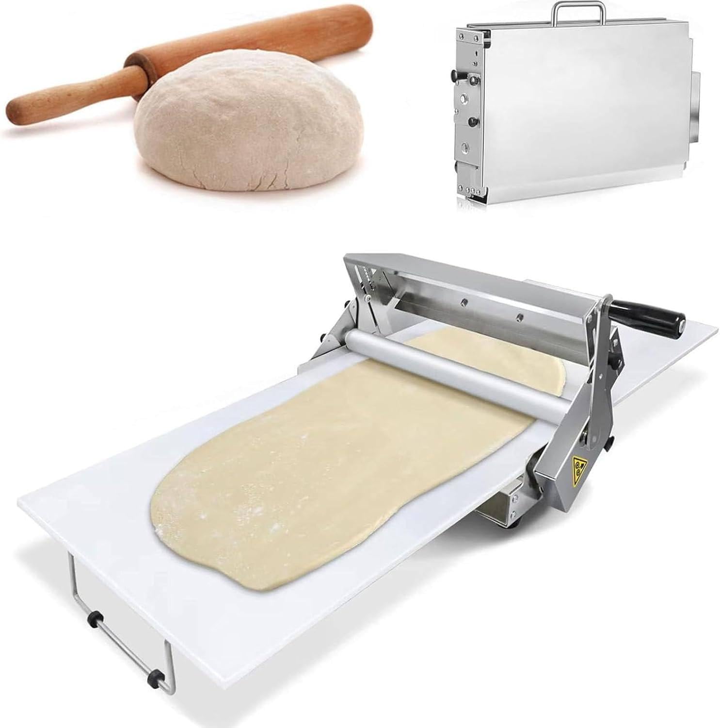 Laminoir à pâte manuel pliable avec planche pour boulangerie-pâtisserie