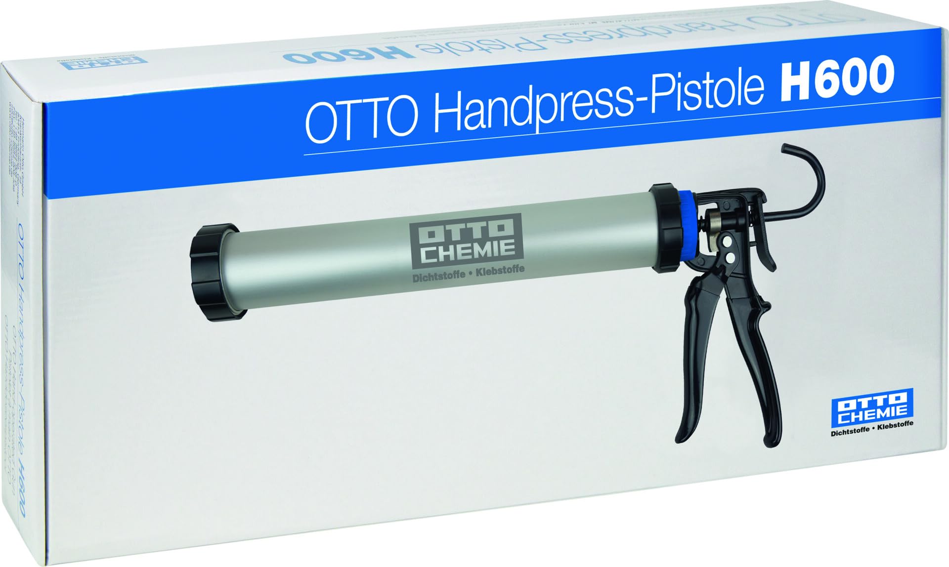 OTTO pistolet do wyciskania ręcznego H 600 – pistolet do wyciskania ręcznego do worków z folii aluminiowej 600 ml i kartuszy 280–310 ml – profesjonalna jakość, obrotowy cylinder aluminiowy