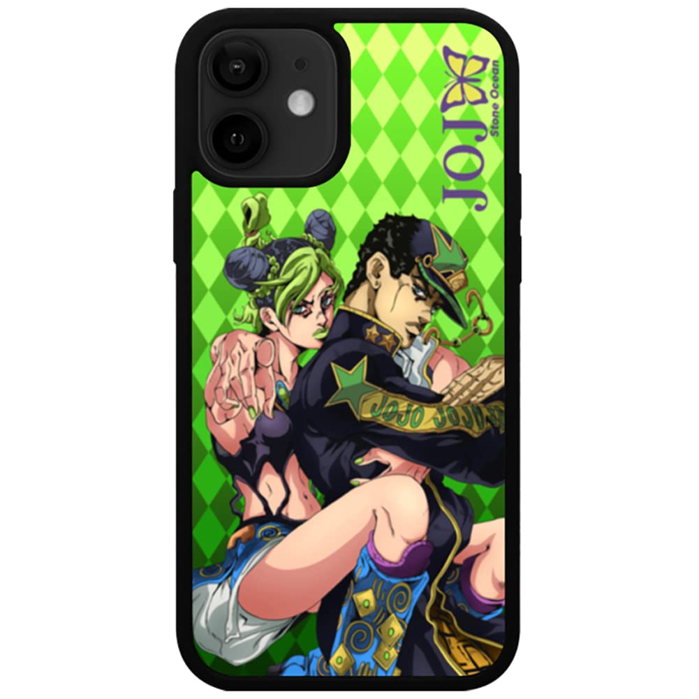 JoJo's Bizarre Adventure, Soft Silicone Rubber Protection Slim Shockproof Cover Compatible with for iPhone 8p/XS/XR/XSMAX/11 pro/12 Pro/SE/13 Pro,A,iPhone Xs Max