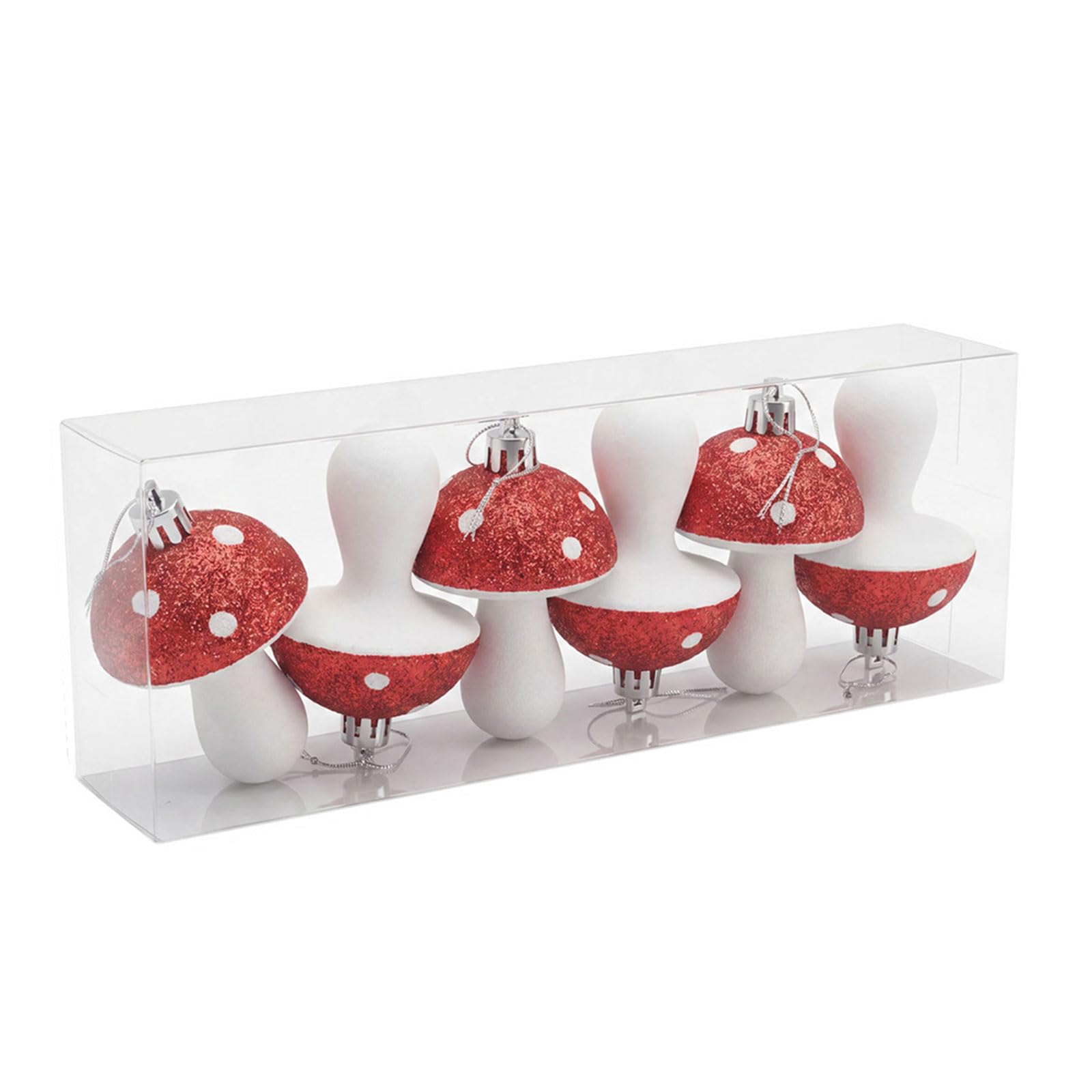 Zxfdsfdbnm Plastomer Mushroom Christmas Ornament in Rich Metallic Design for Tree Decorations and Home Seasonal Decor Easy Clean Holiday Ornaments