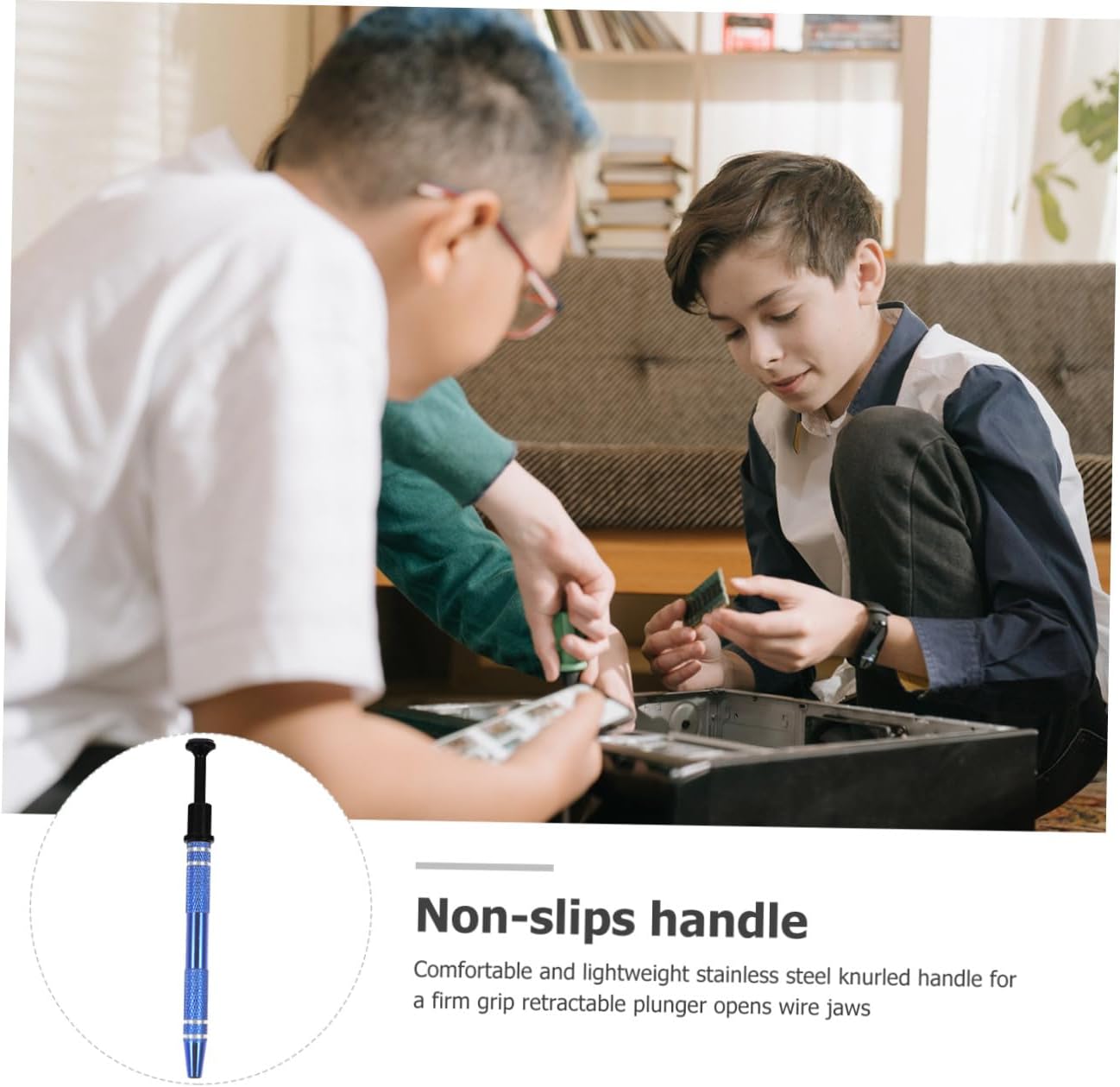 2 Pcs Precision Ic Chip Grabber and Electronic Component Catcher Tool Set for Electronics Repair, Clamping Clip Design with Anti-static Material, Suitable for Pcb Component