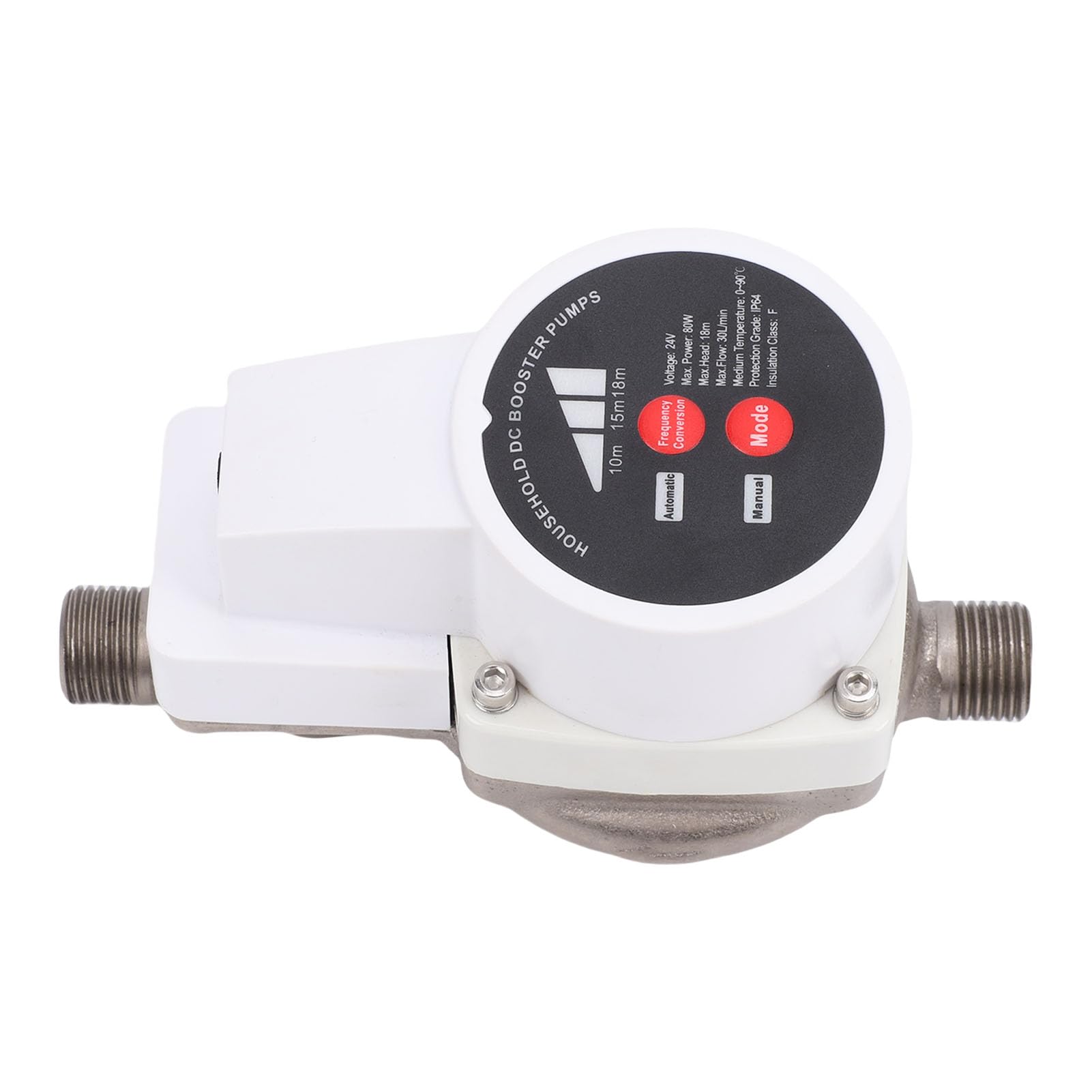 Cocoarm Intelligente Dusch-Booster-Pumpe, Gusseisen-Edelstahl-Wasserdruck-Booster-Pumpe, 80 W, 475,5 GPH, 3 Gänge, Automatische Erkennung, für Badezimmer, Küche, Dusche, Warmwasser-Bewässerung