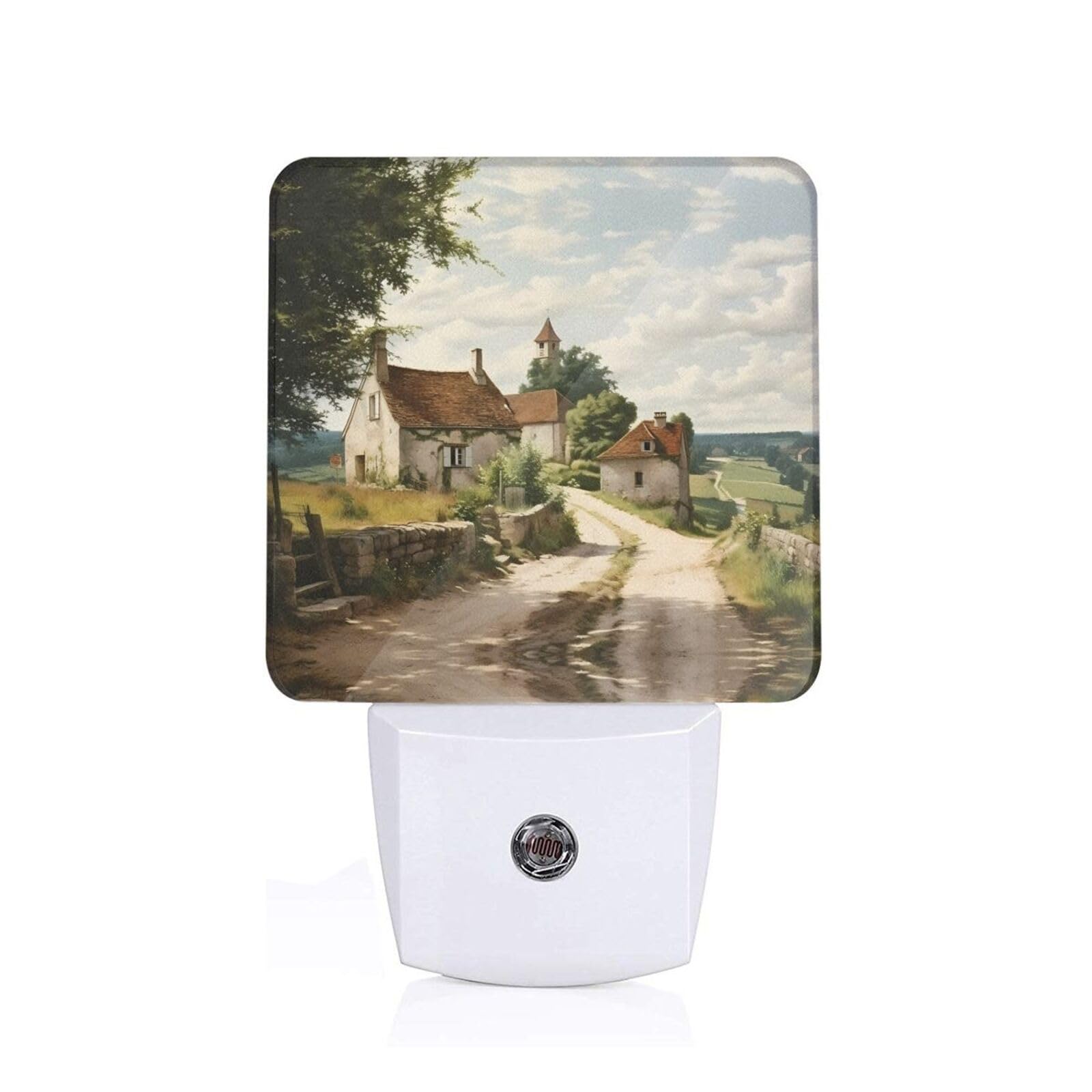 Phayah Boys White Romance In The Countryside Pattern Night Light, Auto Sensor Night Led Lamp For Stairway/Hallway/Bedroom 0.5W Nightlight Sleep Friendly