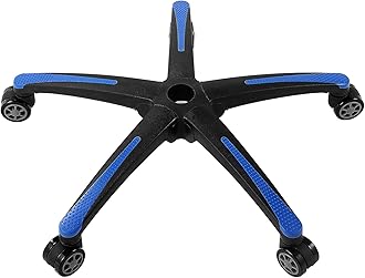 VEVOR Office Chair Base Replacement, 28", 2500 lbs Static Load, Heavy Duty Universal Computer Desk Chair Stool Base Part with 5 Casters and Reinforced Legs, Desk Chair Base Replacement, Black + Blue