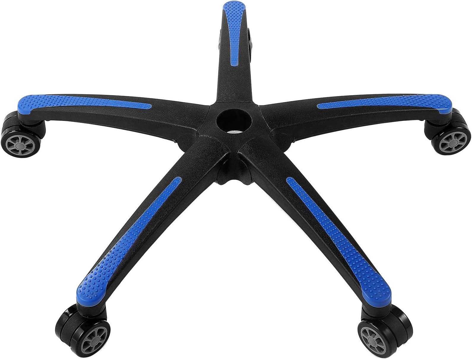 VEVOR Office Chair Base Replacement, 28", 2500 lbs Static Load, Heavy Duty Universal Computer Desk Chair Stool Base Part with 5 Casters and Reinforced Legs, Desk Chair Base Replacement, Black + Blue