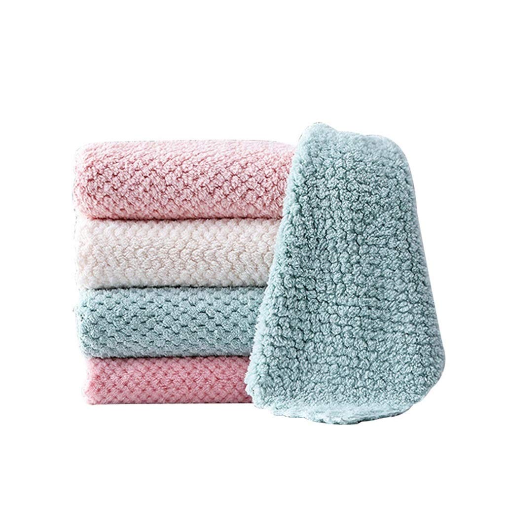 Soft Microfiber Kitchen Towels Super Absorbent Dish Cloth Anti-Grease Wipping Rags Non Stick Oil Household Cleaning Towel (Color : B, Size : 8Pcs)