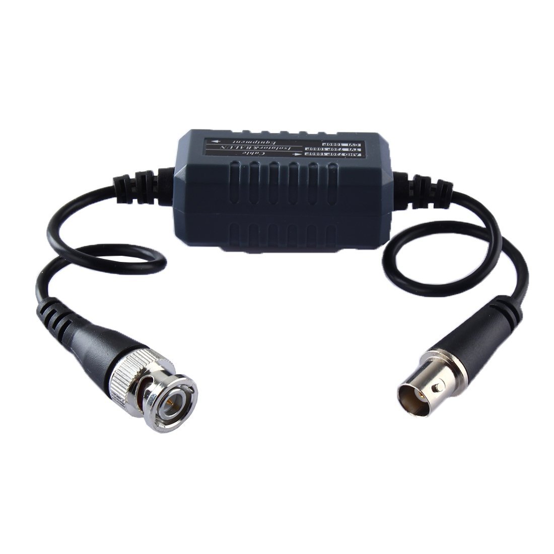 Generic HD CVI TVI AHD Coaxial Ground Loop Isolator Video Balun BNC Male to Female Anti-jamming