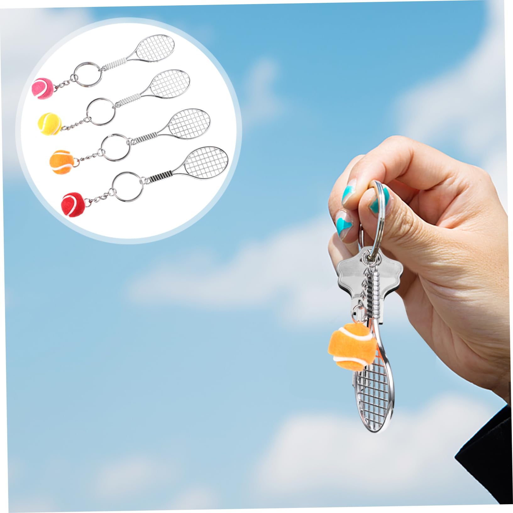 BESPORTBLE Ciondolo Portachiavi Mini Tennis Accessori Chic Per Amanti Sport Portachiavi Resistente E Creativi