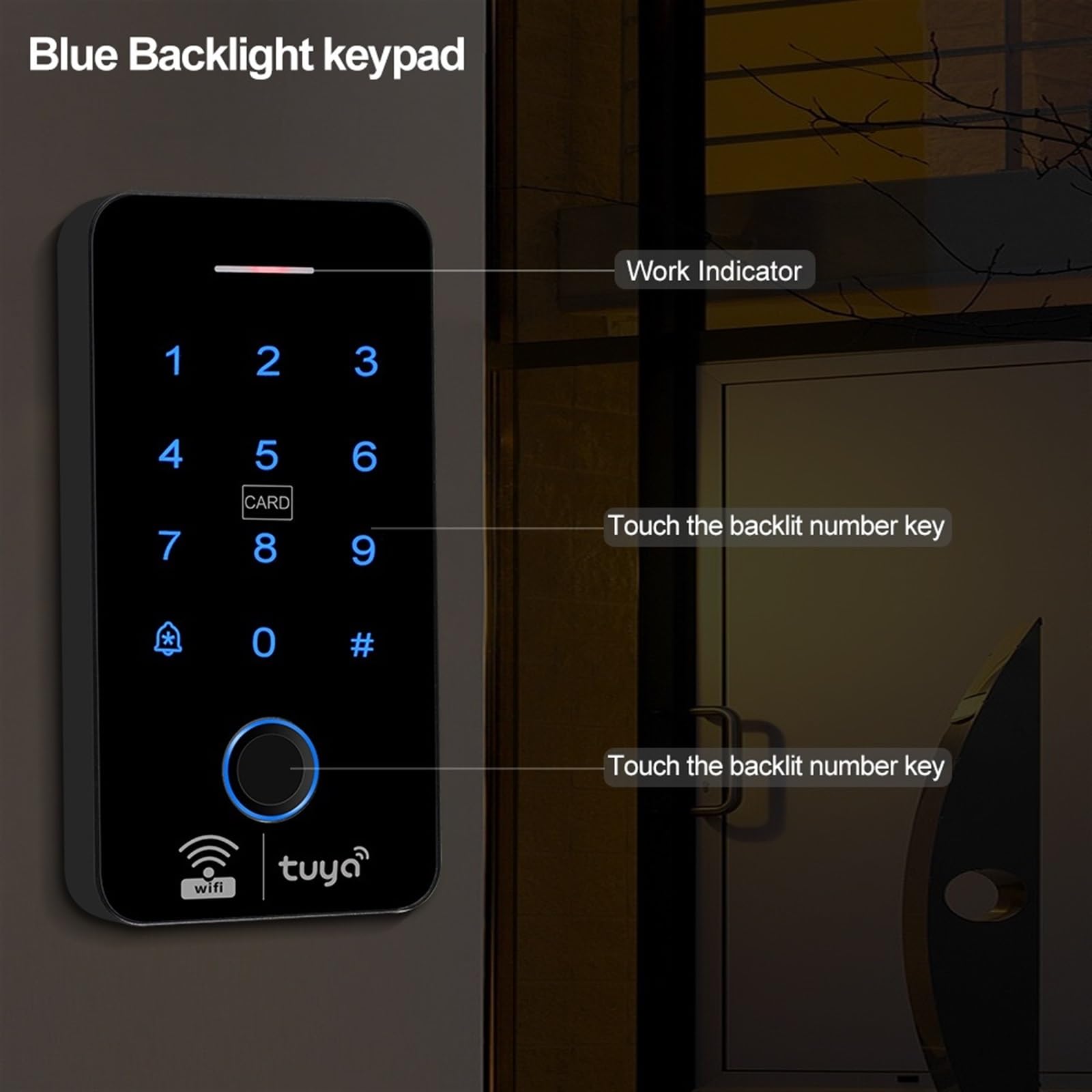Kits de de Control de Acceso al Aire Libre, WiFi, Bluetooth, aplicación Tuya, RFID, Resistente al Agua, Teclado de Huella Digital, Cerradura magnética eléctrica for Puerta(Kit5 (180KG U Lock))
