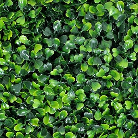 Porpora Artificial Hedge Plant, Greenery Panels Suitable for Both Outdoor or Indoor use, Garden, Backyard and/or Home Decorations, Boxwood 20 x 20 Inch (12 pack) by e-Joy Cover