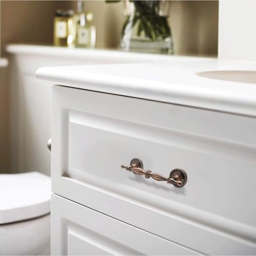 Miniatura 5 de Manijas estilo antiguo para muebles, centros del agujero de 3-1/2 pulgadas
