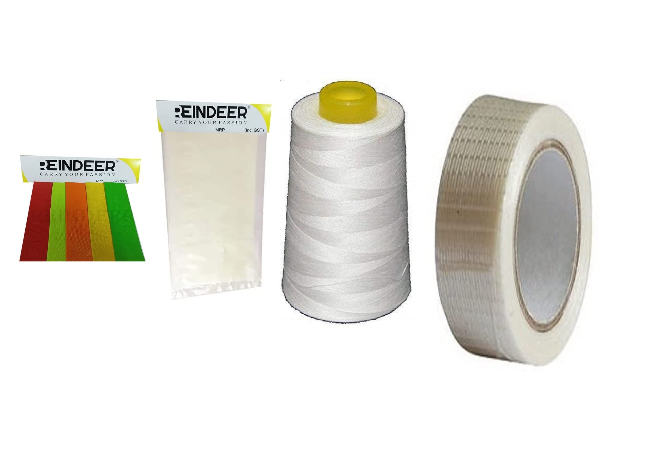 REINDEER Cricket Bat Protection Grade Combo with Scuff Sheet and 2 Toe Guard l Cricket Bat Fiber Repair Tape Roll 1 inch l Bat Handle Nylon Thread