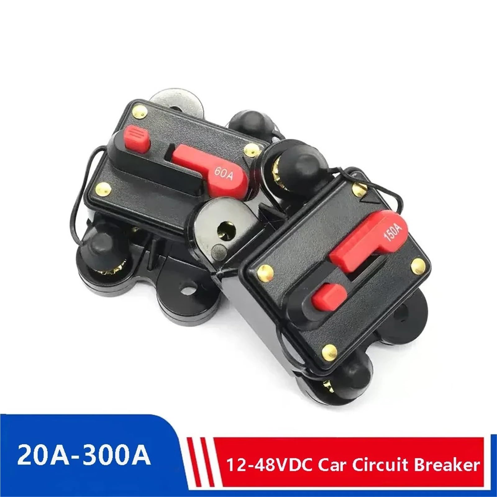Wyłącznik automatyczny 12V 24 48 V DC 20A 30A 50A 60A 80A 100A 150A 200A 250A 300A Bezpiecznik resetowalny audio do samochodów ciężarowych Ochrona napięcia(250A)