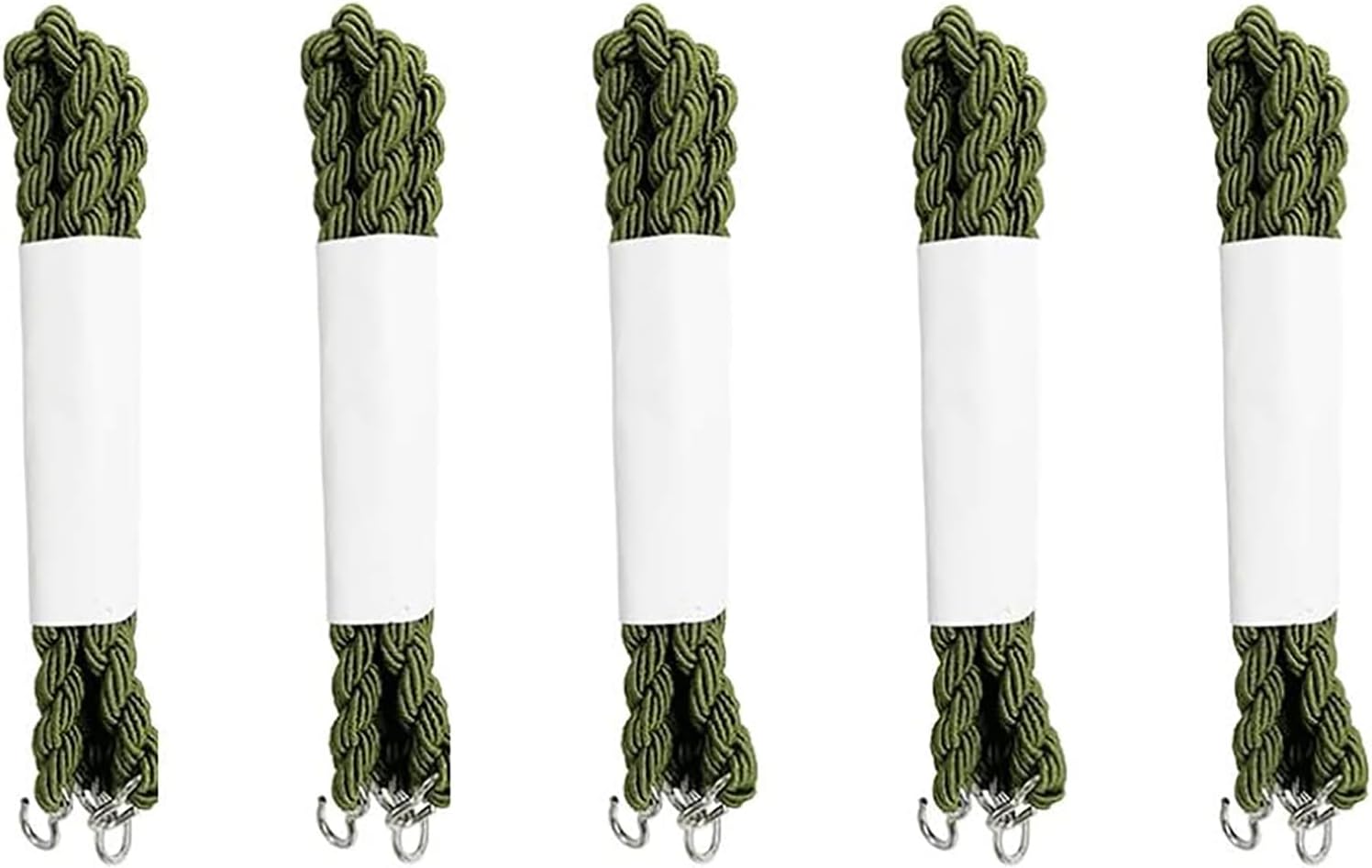 Generic5 Pack Boot Bands Blousing Garters Trouser Twists Military Double Twisted Shock Cord Trouser Twist for Men,Green & Black, One Size
