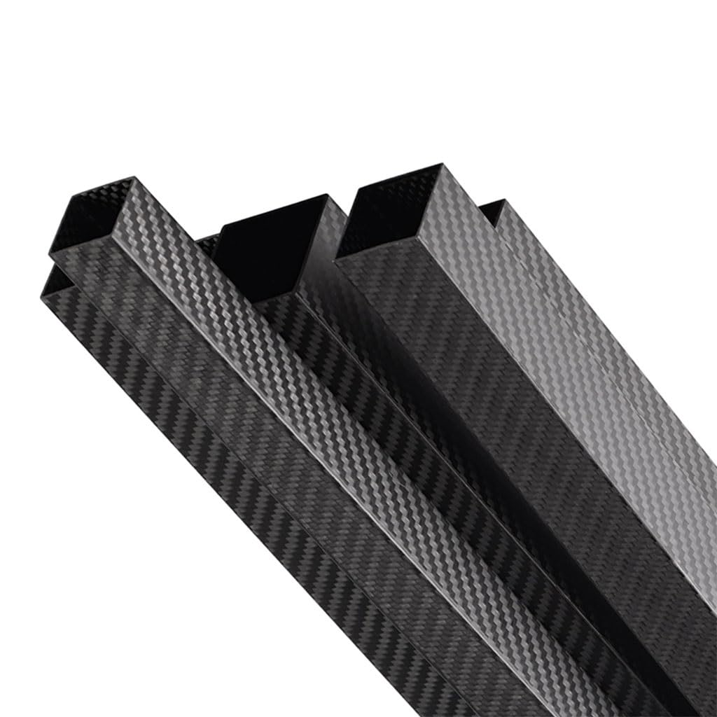 1Pcs 500mm 3k Carbon Fiber Square Tube, OD 25mm 26 28 30 32 34 35mm Twill Matte Large Diameter High Strength Full Carbon Fiber Square Tube (Color : 28x28x26mm twill)