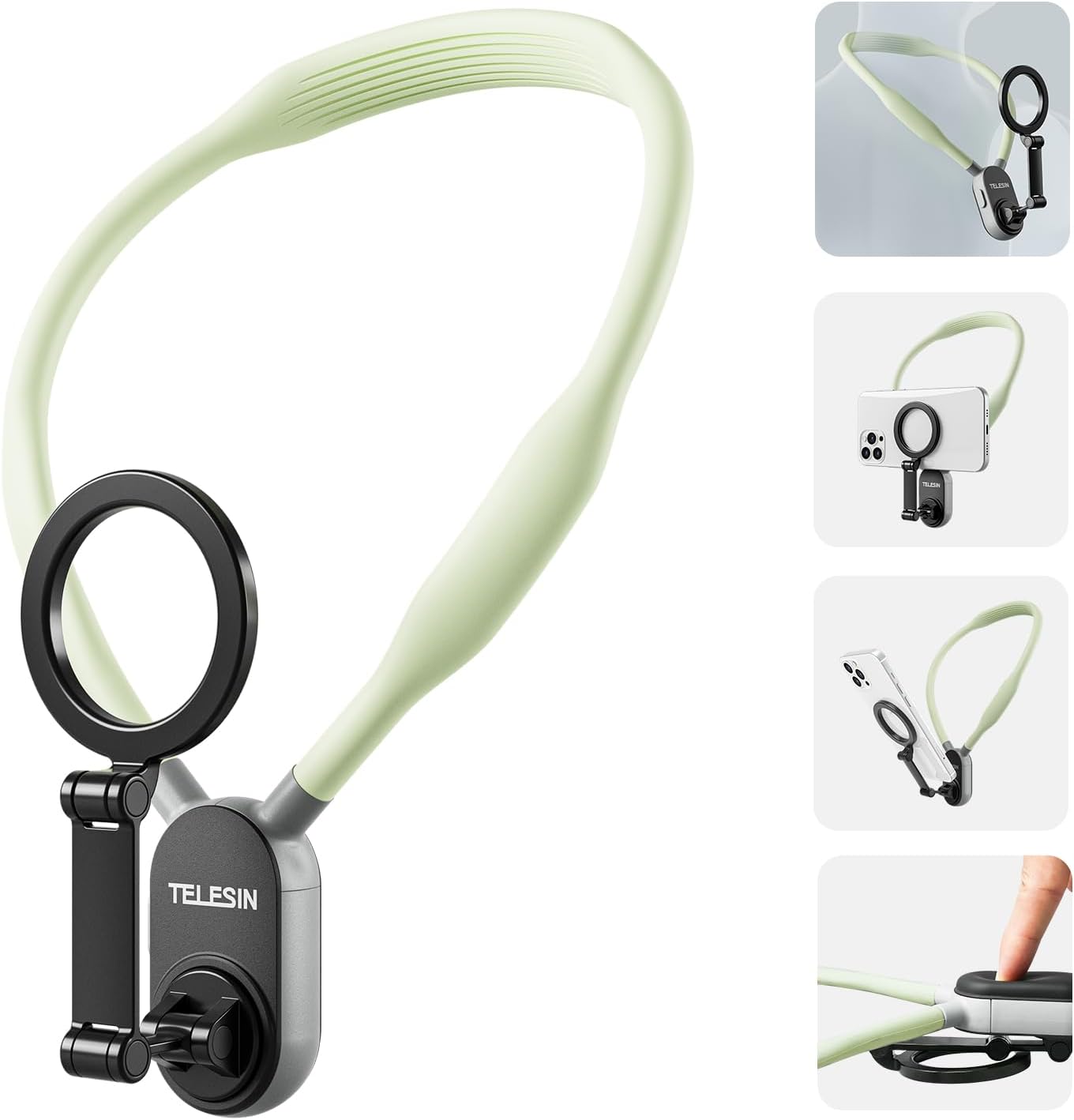 Neck Phone Holder, Cell Phone Holder Around Neck POV/Vlog Selfie Mount Hand