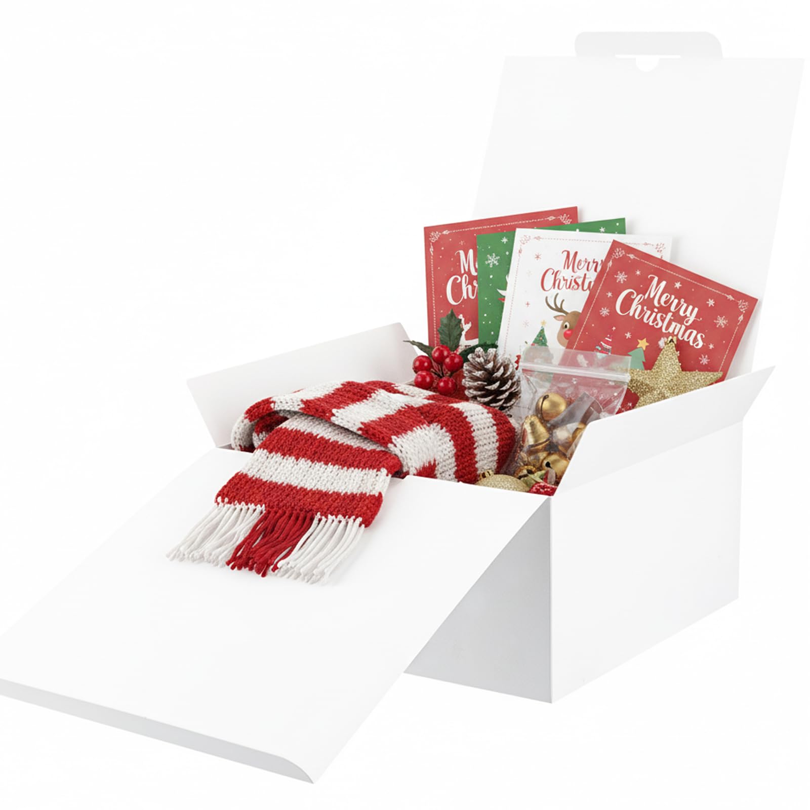 UnicoPak 8 Pack 10x10x5 Gift Boxes, Large White Gift Boxes with Lids for Presents, Ideal for Birthday Bridesmaid Proposal Christmas Thank You Business