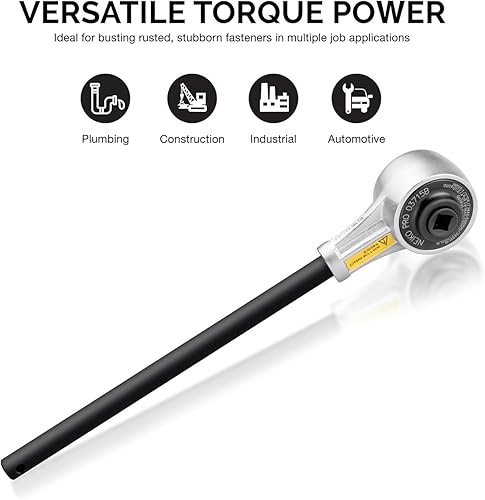Miniatura 3 de Neiko 03715B llave de potencia multiplicadora de torque de 1/2 pulgadas, acero Cr-Mo/Cr-Va | 1100 pies-libras