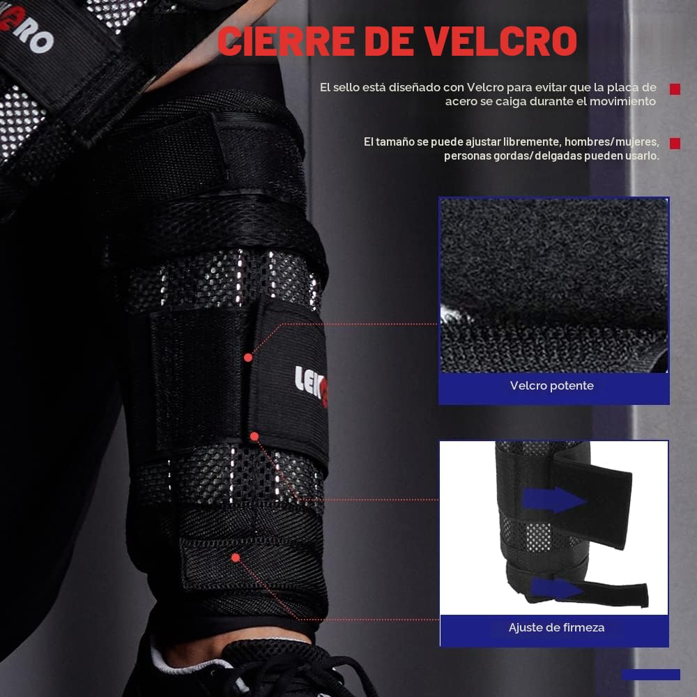 Pesas de brazo de muñeca, pesas de muñeca ajustables, pesas de tobillo extraíbles para hombres y mujeres, para fitness, caminar, trotar, entrenamiento, correr, 1 par, paquete de 2